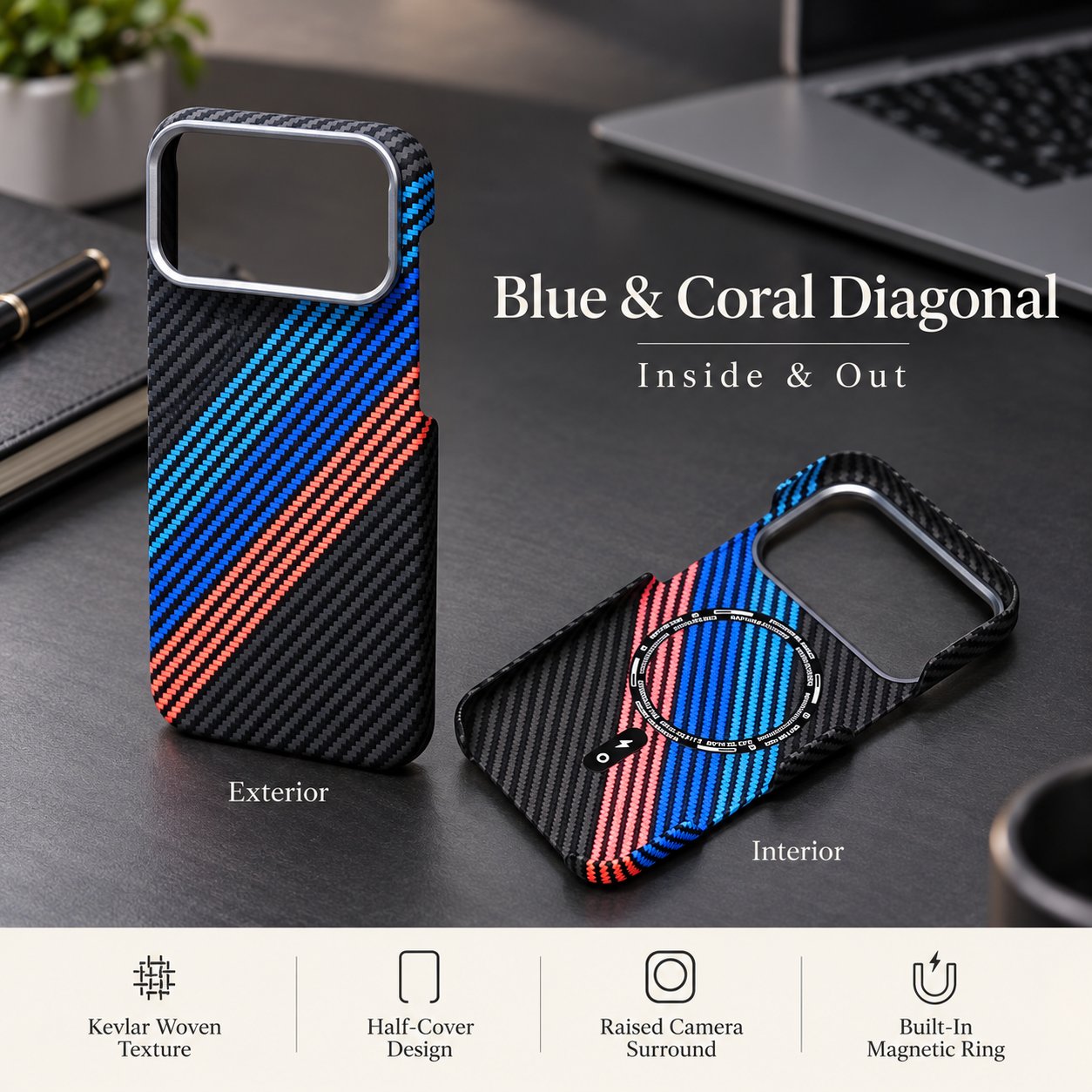 Kevlar Woven Half-Cover Phone Case