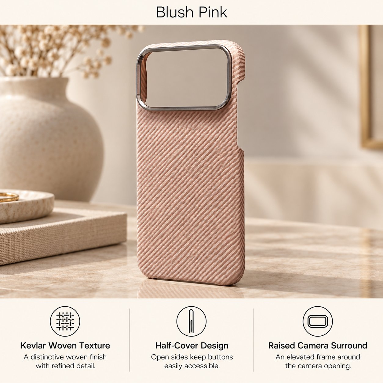 Kevlar Woven Half-Cover Phone Case