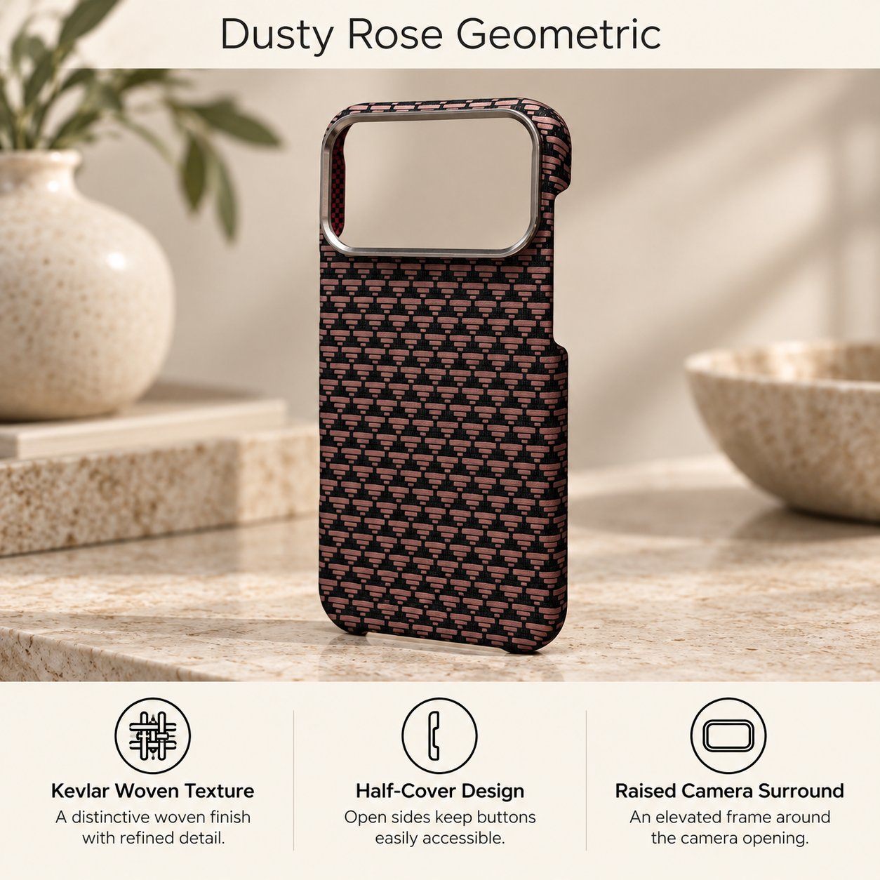 Kevlar Woven Half-Cover Phone Case