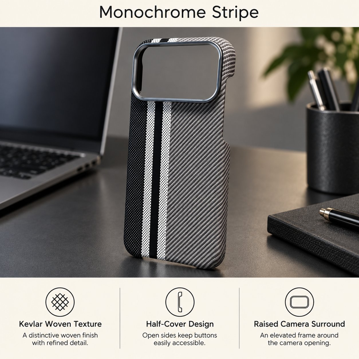 Kevlar Woven Half-Cover Phone Case