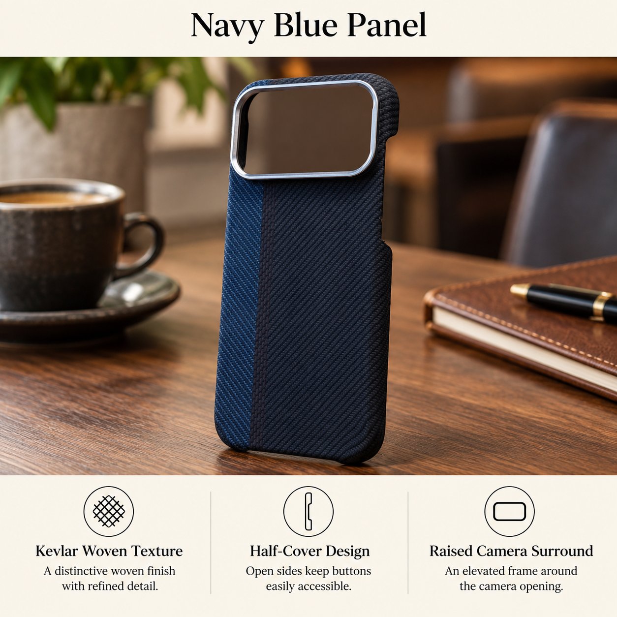 Kevlar Woven Half-Cover Phone Case