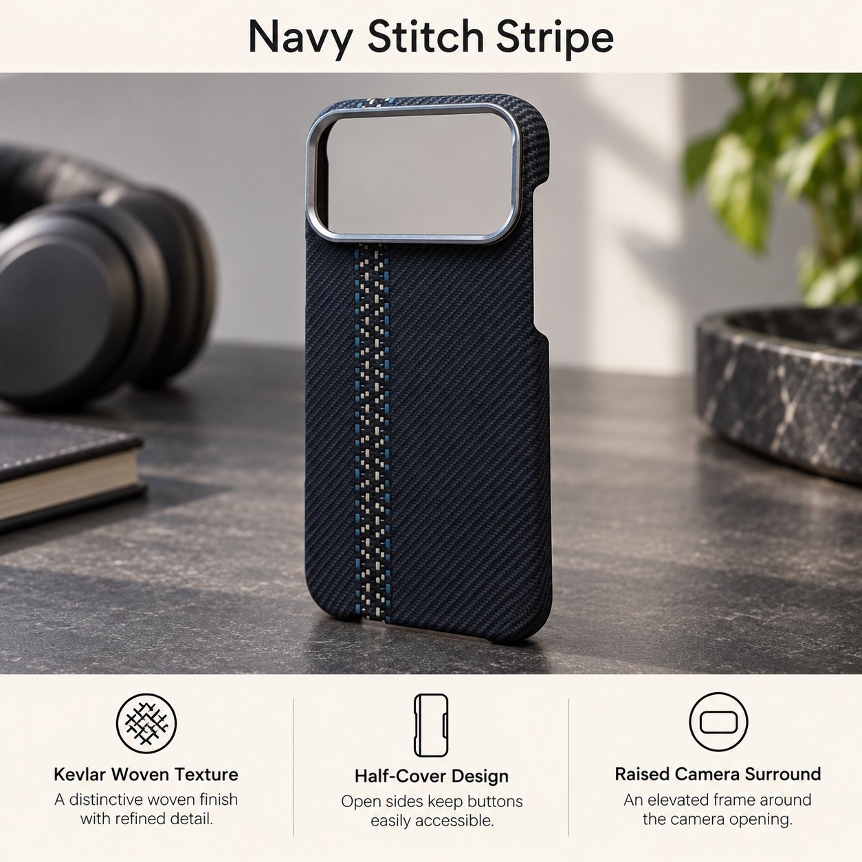 Kevlar Woven Half-Cover Phone Case