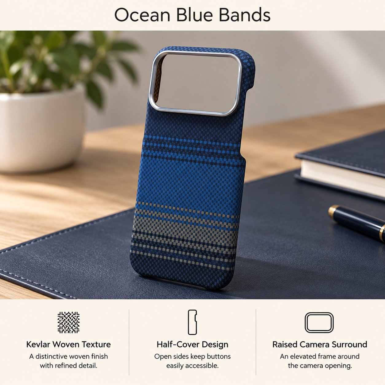 Kevlar Woven Half-Cover Phone Case