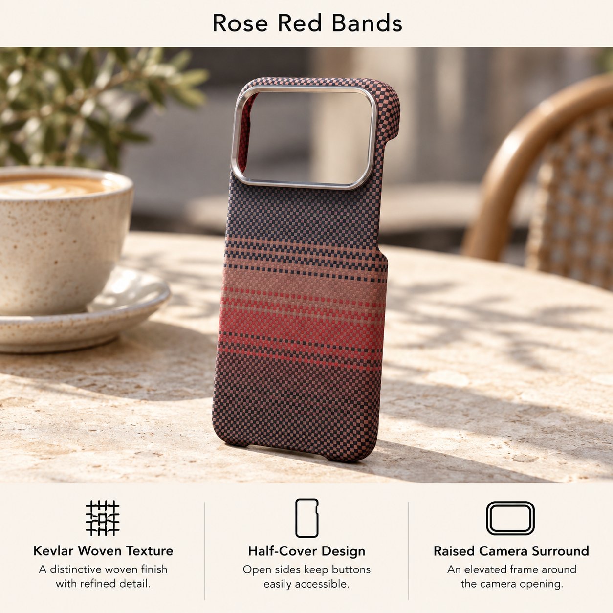 Kevlar Woven Half-Cover Phone Case