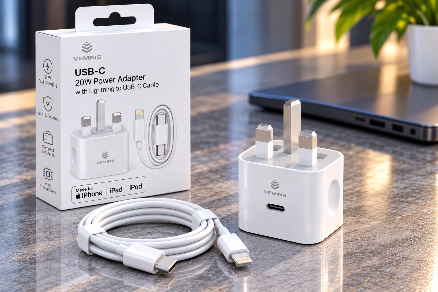 A2305 20W USB-C Power Adapter — UK Plug