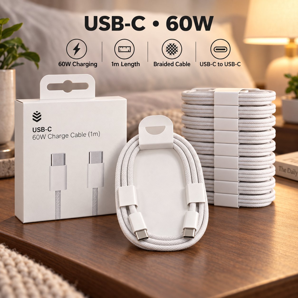 USB-C to USB-C 60W Charge Cable (1m)