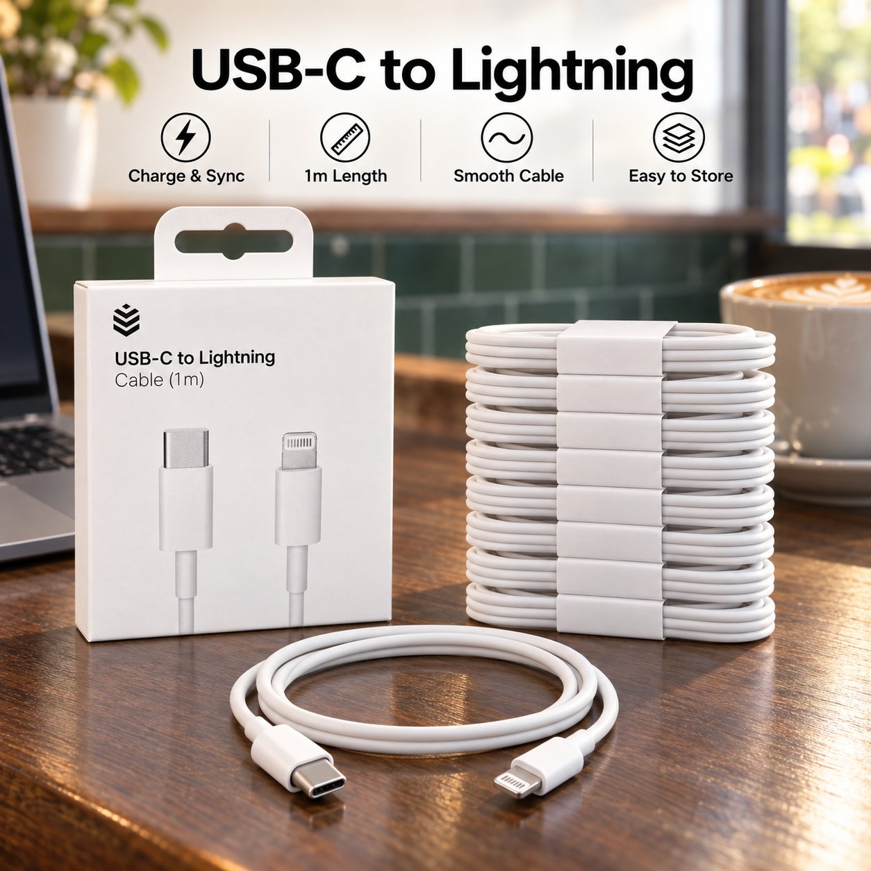 VEMINS USB-C to Lightning Fast Charge Cable (1m)
