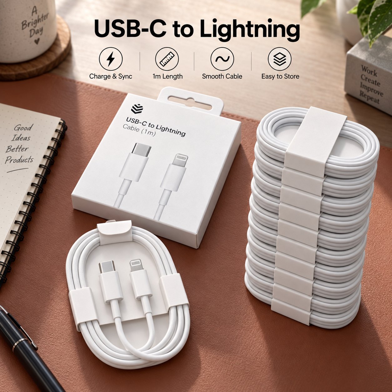 VEMINS USB-C to Lightning Fast Charge Cable (1m)