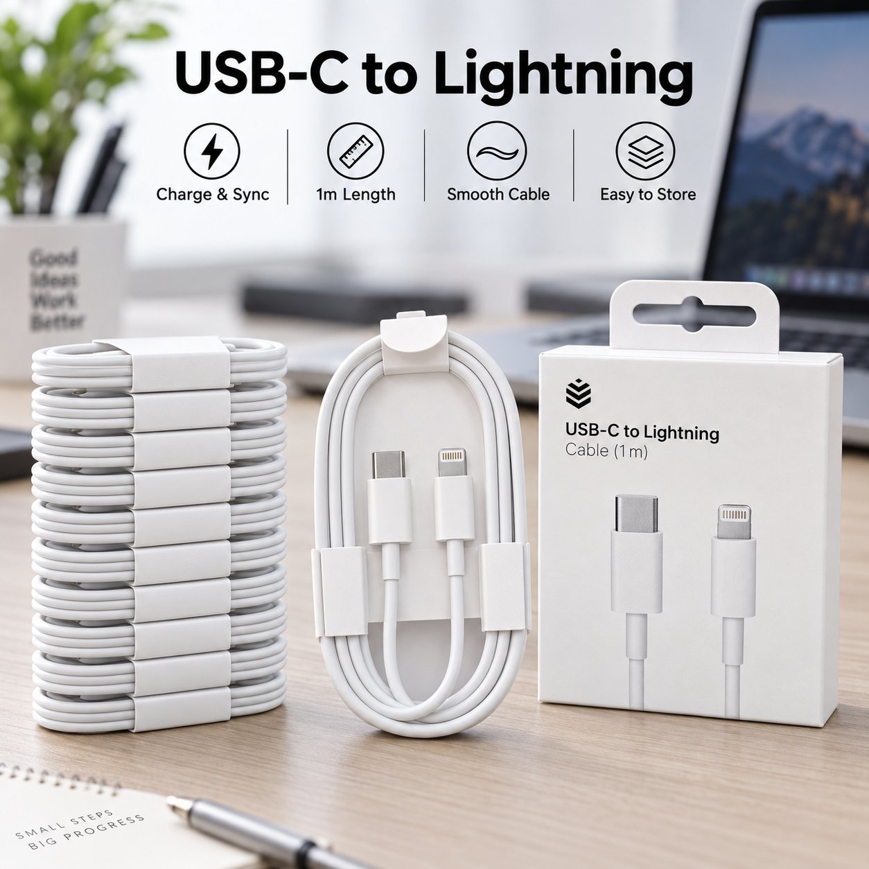 VEMINS USB-C to Lightning Fast Charge Cable (1m)