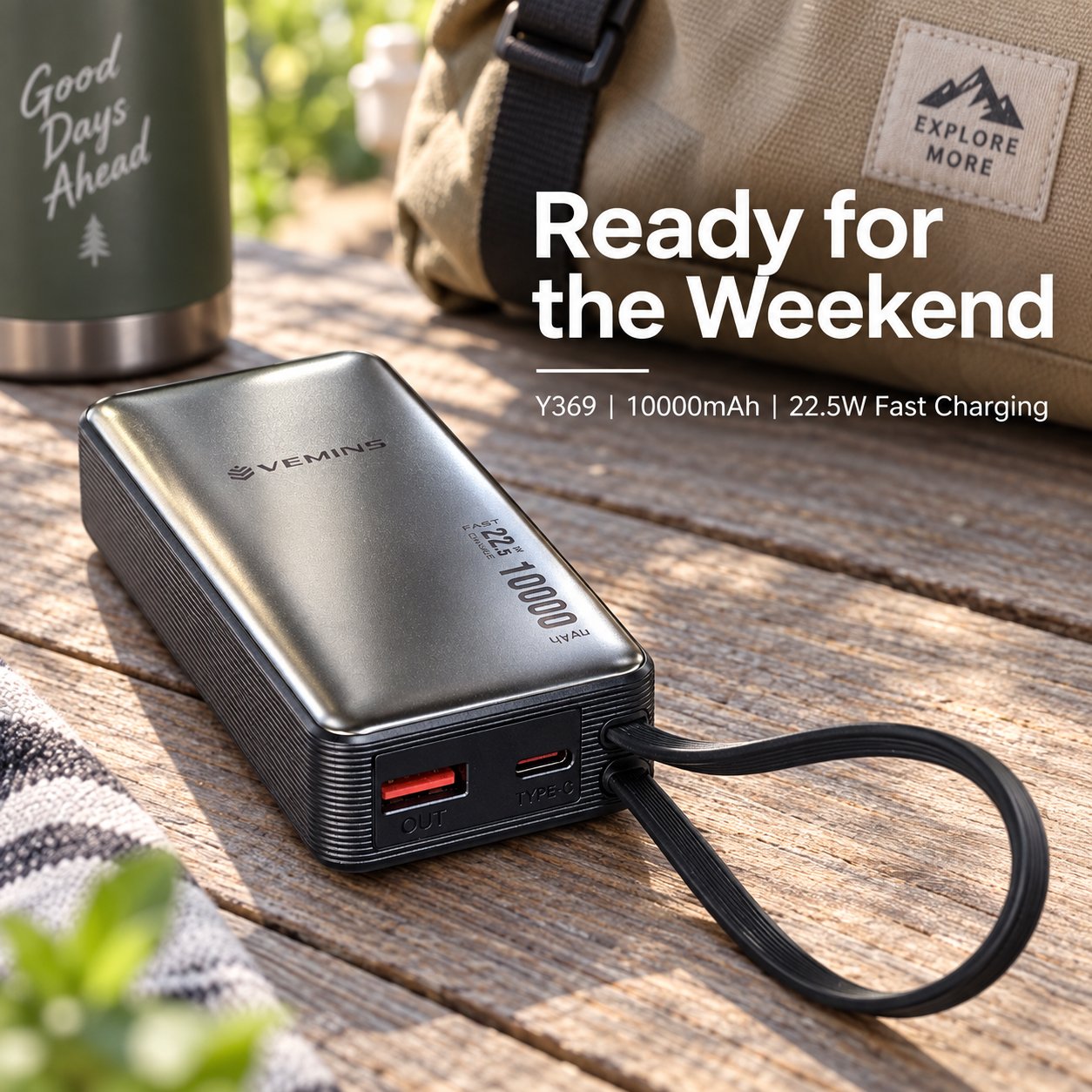 Y369 10000mAh Mini Power Bank