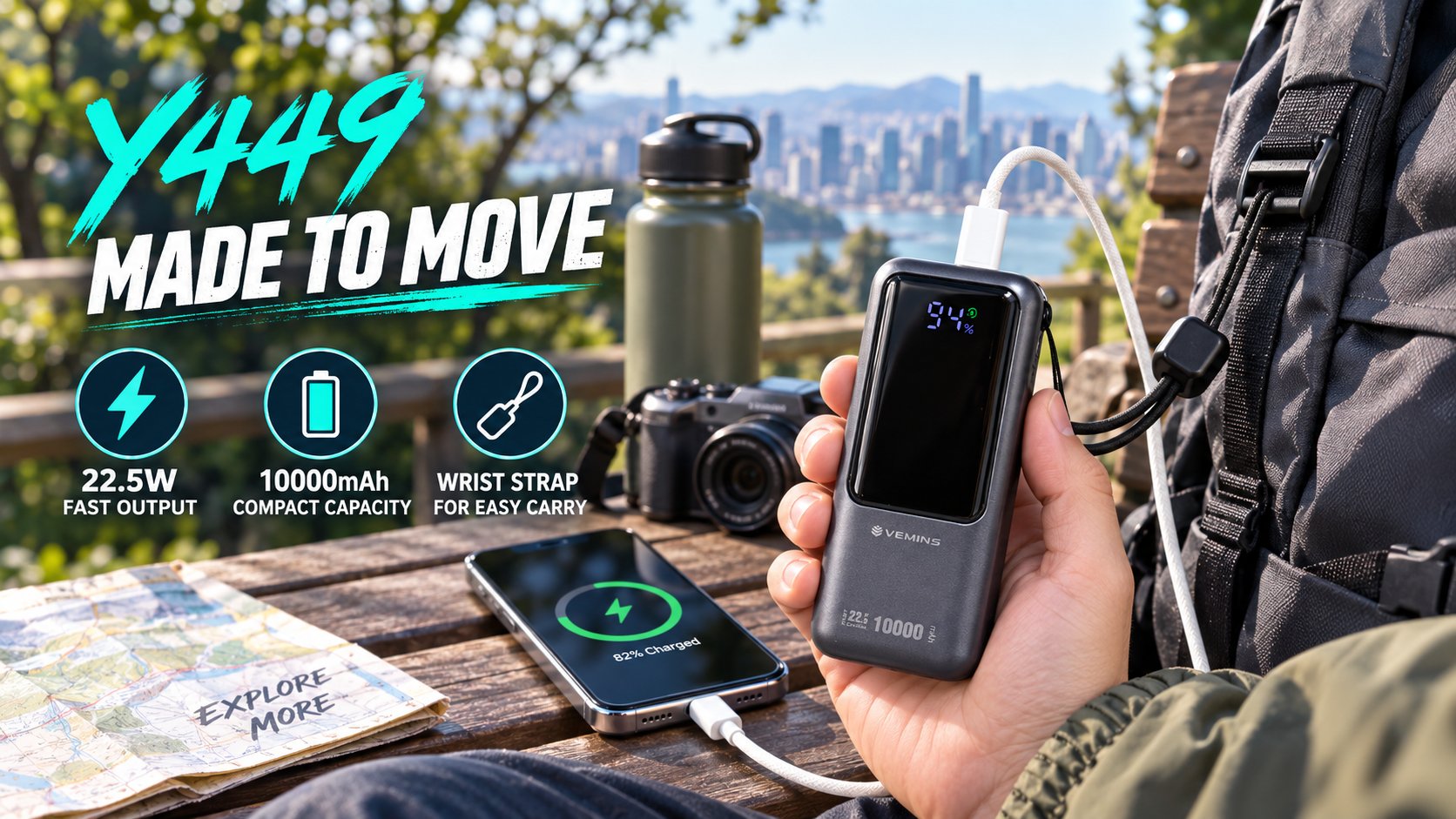 Y449 10000mAh Mini Power Bank