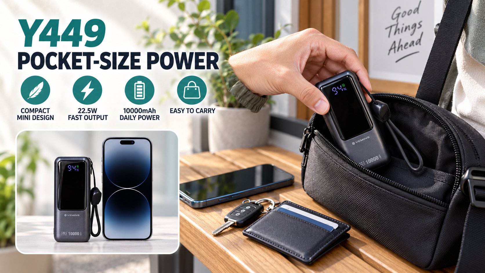 Y449 10000mAh Mini Power Bank
