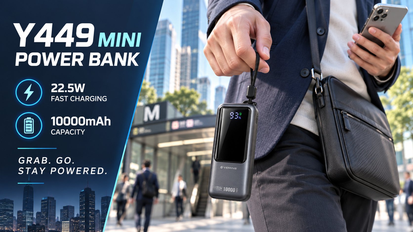 Y449 10000mAh Mini Power Bank
