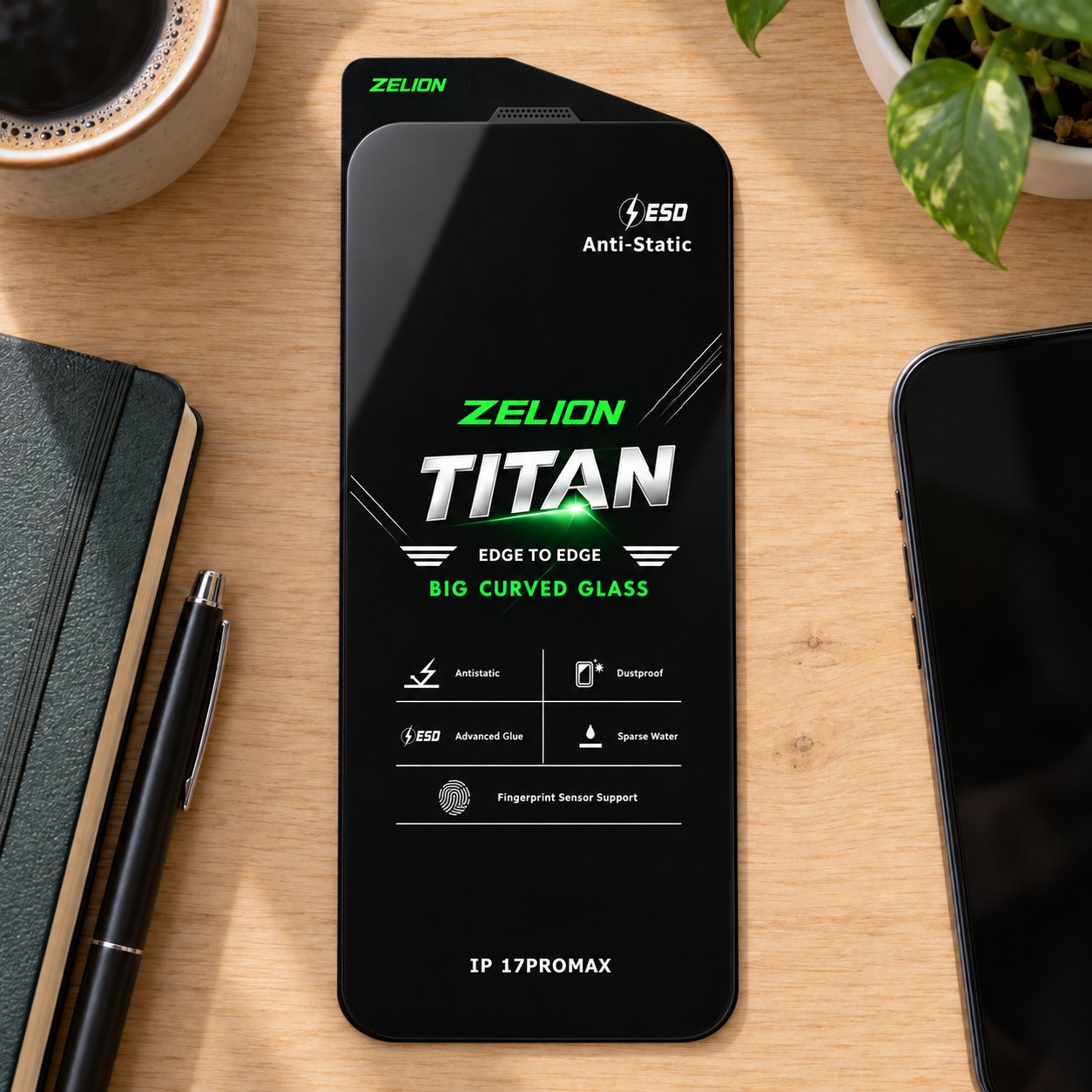Custom-Brand Tempered Glass — ZELION TITAN (Client Case)